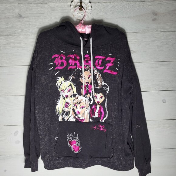 BRATZ Women Graphic Mineral Washed Hoodie. Y2K - Picture 2 of 5